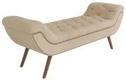 Puff Recamier Calçadeira 160cm Pés Palito Madeira Venêto Z37 Boucle Be