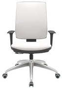 Cadeira Office Brizza Soft Vinil Branco RelaxPlax Base Aluminio 120cm - 63921 Sun House