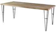 Mesa Jantar Bronx Retangular Live Edge Driftwood Base Grafite 160cm - 54482 Sun House