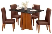 Conjunto Sala de jantar Mesa Bonnie com 6 Cadeiras Judy - Wood Prime 38711