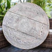 Mandala Branca em Madeira 110cm | Timor