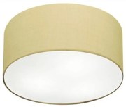 Plafon Cilíndrico Md-3048 Cúpula em Tecido 50x21cm Algodão Crú - Bivolt