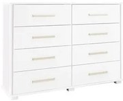 Cômoda Para Quarto 8 Gavetas Lis F08 Branco - Mpozenato