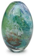 Vaso Oval Mini Planeta Terra Murano Cristais Cadoro