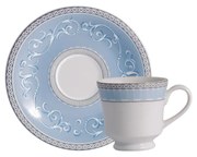 Xícara Café Com Pires 60Ml Porcelana Schmidt - Dec. Diva 2276