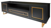 Rack New Laville M 2m - Preto com Dourado Soléil Clássico Kleiner