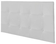 Painel Luna Para Cama Box Casal 140 cm Corino Branco - D'Rossi