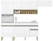 Armário de Cozinha 4 peças Balcão com Tampo 120cm Lina07 Z06 Supremo/F
