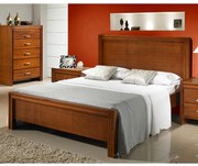 Cama de Casal Queen Cyrus Madeira Peseira Baixa -