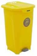 Lixeira Tramontina T-Force Coleta Seletiva Metal em Polipropileno Amarelo 50 L