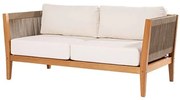 Sofa Cannes 02 Lugares Acquablock Cru Base Verniz Mel - 72209 Sun House