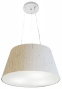 Lustre Pendente Cone Md-4001 Cúpula em Tecido 21/40x30cm Linho Bege - Bivolt