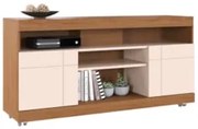 Rack Bancada Para TV 47 Pol 136cm Pavia Freijó/Off White C05 - Mpozena
