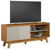 Rack Bancada de TV 65 Polegadas Arum L06 Nature/Off White - Mpozenato