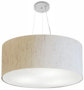 Lustre Pendente Cilíndrico Vivare Md-4135 Cúpula em Tecido 70x30cm - Bivolt