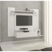 Painel Para TV Até 50" 1 Gaveta 4 Prateleiras Premium Branco