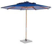 Ombrelone Leblon Azul Marinho em Madeira 2,00 MT (LARG) Base 65x65 cm Central com Tecido Bagun - 44303 Sun House