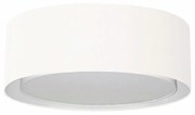 Plafon Duplo Cilíndrico Md-3037 Cúpula em Tecido 60x25cm Branco - Bivolt