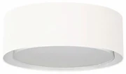 Plafon Duplo Cilíndrico Md-3037 Cúpula em Tecido 60x25cm Branco - Bivolt
