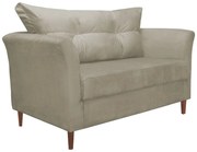 Namoradeira Ibis Decorativa 2 Lugares 1,35 m Recepção Quarto Sala Suede Nude