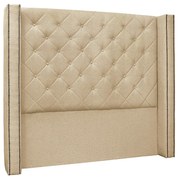 Cabeceira Cama Box Casal 140 cm Vicenza Linho Dourado S04 - D'Rossi