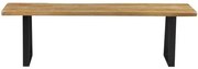 Banco Boston Live Edge Driftwood com Base Aco Grafite 190cm - 54213 Sun House