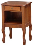 Mesa de Cabeceira Melina com Pés Inglês com 1 Gaveta - Wood Prime NP 10605