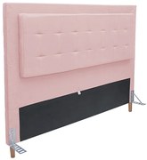 Cabeceira Cama Box Casal 140cm Paris Suede Rosa - Sheep Estofados - Rosa