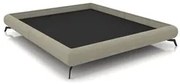 Cama Casal Base Box 138x188cm Pés de Ferro Cold P02 Linho Bege - Mpoze