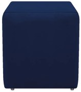 Puff Decorativo Dado Suede Azul Marinho - ADJ Decor