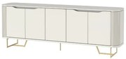 Buffet Albany Tampo Off White Fosco Base Dourado 220cm - 71063 Sun House