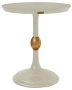 Mesa de Apoio Diamante M - OFF White com Detalhes Dourado Soleil