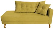 Recamier Azura 160 cm com Almofada Lado Esquerdo Suede - ADJ Decor