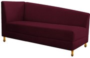 Recamier Valéria 140cm Lado Direito Suede Bordô - ADJ Decor