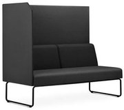 Sofa Privativo Pix com Lateral Direita Aberta Assento Courino Base Aco Preto - 54989 Sun House