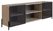 Rack Para TV Até 70 Pol. 2 Portas Pés Metálicos York Hanover/Preto - A