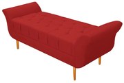 Recamier Estofado Ari 100 cm Solteiro Corano Vermelho - ADJ Decor