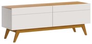 Rack Bancada 2 Gavetas 146cm Amy Off White/Nature G29 - Gran Belo