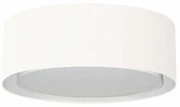 Plafon Duplo Cilíndrico Md-3038 Cúpula em Tecido 80x30cm Branco - Bivolt