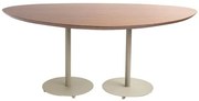 Mesa Jantar Orgânica Grande Aço Taupe Tampo Cumaru Amarelo 180cm - 74785 Sun House