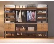 Closet em MDF 2 Cabideiros 4 Gavetas Freijó/Preto Fosco 289 cm TW406 JPF Dalla Costa