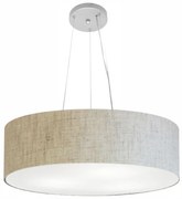 Lustre Pendente Cilíndrico Vivare Md-4190 Cúpula em Tecido 55x15cm - Bivolt