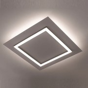 Plafon Sharp Quadrado 58X58X4,5Cm Led 112W Bivolt - Usina 19690/58 (BT - Branco Texturizado, 3000k)