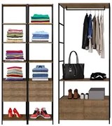 Quarto Modulado Closet 8 Gavetas Estilo Industrial Steel Quadra Vermon