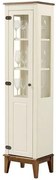 Cristaleira Laura 1 Porta cor Off White com Amendoa 180 cm - 63430 Sun House