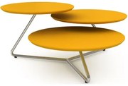 Mesa Centro Baittom MDF Amarelo Estrutura Cromada 82 cm (LARG) - 41114 Sun House