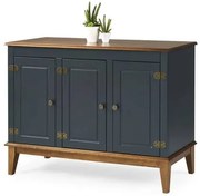 Buffet Antoine 3 Portas Azul Petróleo 114cm - 67875 Sun House