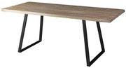 Mesa Jantar Boston Retangular Edge Driftwood Base Grafite 160cm - 54592 Sun House