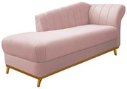 Recamier Vanessa 140cm Lado Esquerdo Suede Rosê - ADJ Decor