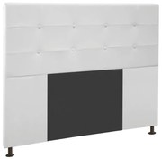 Cabeceira Safira Para Cama Box Casal 140 cm Corino - D'Rossi - Branco